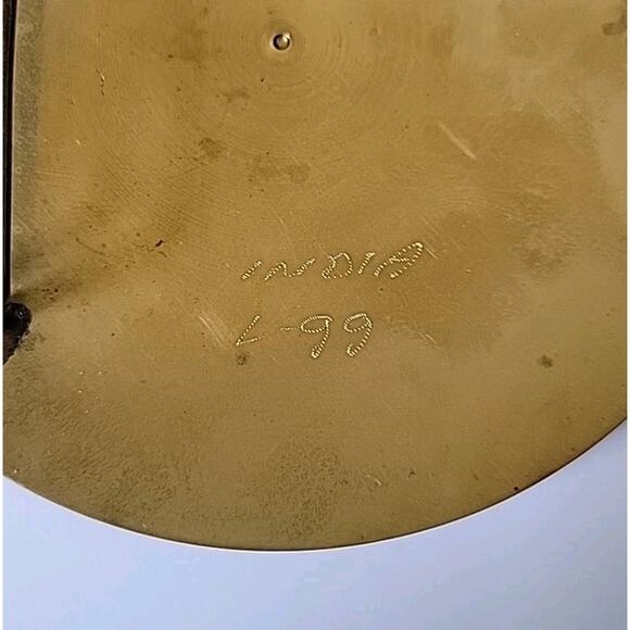 Vintage Enameled Cloisonne Brass Belt Buckle 3.5" Doves of Peace Laurel Leaves - Picture 5 of 7